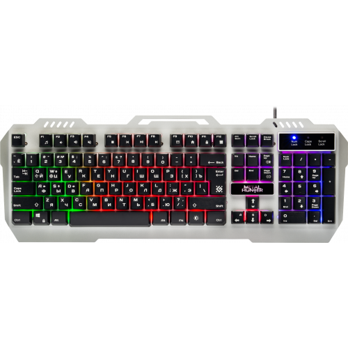 Defender Wired gaming keyboard Metal Hunter GK-140L RU,104 keys, RGB,19 Anti-Ghost