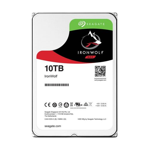 Seagate IronWolf (ST10000VN0008) 10TB 3.5 Inch SATA 7200RPM NAS Hard Drive