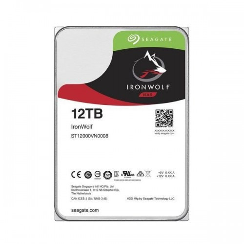 Seagate IronWolf (ST12000VN0008) 12 TB 3.5 Inch SATA 7200 RPM NAS Hard Drive