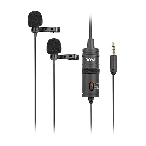 BOYA BY-M1DM Dual Omni-directional Lavalier Mic